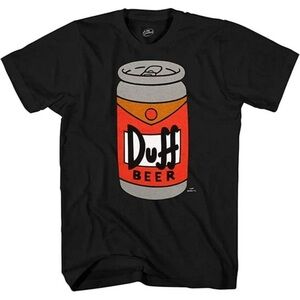The Simpsons Men's Duff Beer Can Graphic T-Shirt Size Small